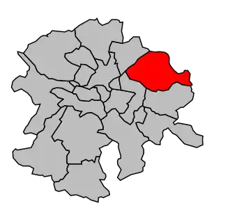 Kanton na mapě arrondissementu Nantes