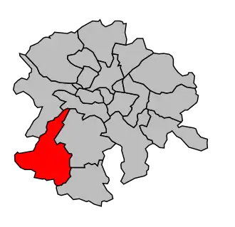 Kanton na mapě arrondissementu Nantes