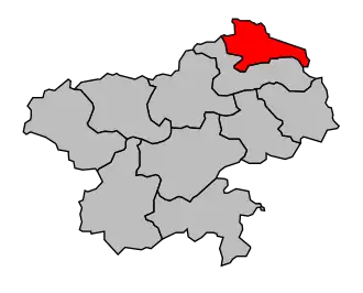 Kanton na mapě arrondissementu Châteaubriant