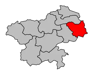 Kanton na mapě arrondissementu Châteaubriant