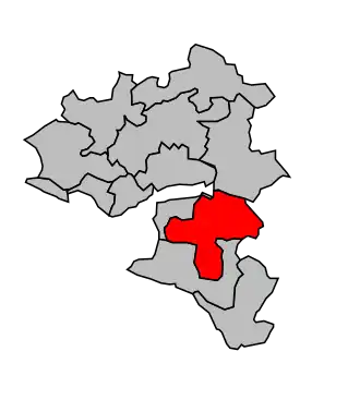 Kanton na mapě arrondissementu Saint-Nazaire