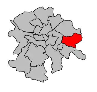 Kanton na mapě arrondissementu Nantes