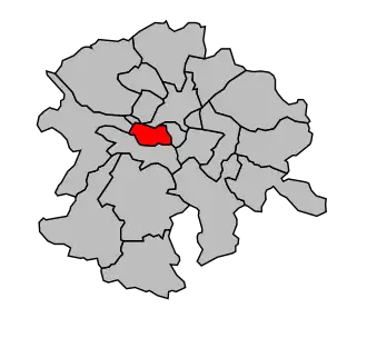 Kanton na mapě arrondissementu Nantes