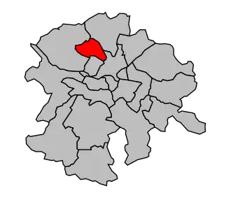 Kanton na mapě arrondissementu Nantes