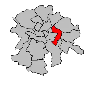 Kanton na mapě arrondissementu Nantes