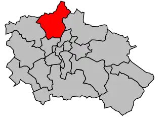 Kanton na mapě arrondissementu Orléans