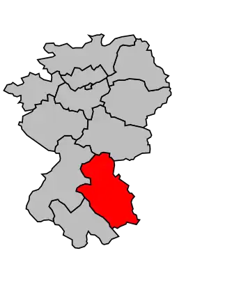 Kanton na mapě arrondissementu Montargis