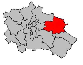 Kanton na mapě arrondissementu Orléans