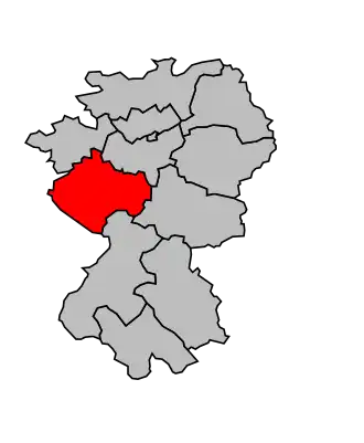 Kanton na mapě arrondissementu Montargis