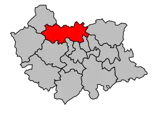 Kanton na mapě arrondissementu Cahors