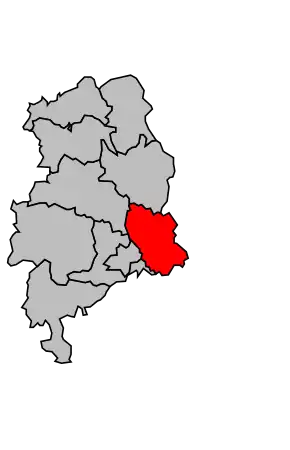 Kanton na mapě arrondissementu Figeac