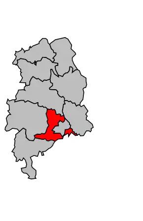 Kanton na mapě arrondissementu Figeac