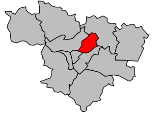 Kanton na mapě arrondissementu Agen