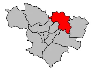 Kanton na mapě arrondissementu Agen