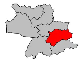 Kanton na mapě arrondissementu Nérac