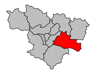 Kanton na mapě arrondissementu Agen