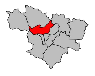 Kanton na mapě arrondissementu Agen