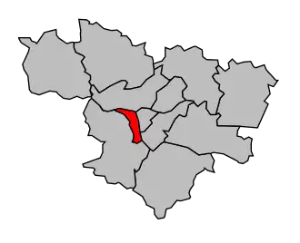 Kanton na mapě arrondissementu Agen