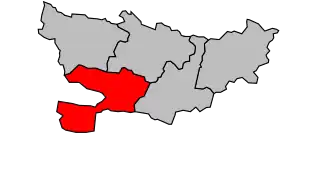 Kanton na mapě arrondissementu Segré