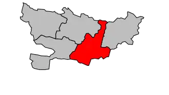 Kanton na mapě arrondissementu Segré