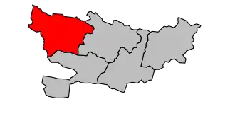 Kanton na mapě arrondissementu Segré