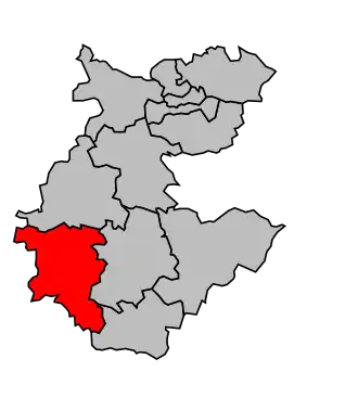 Kanton na mapě arrondissementu Épernay