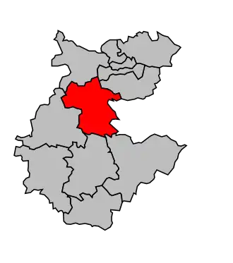 Kanton na mapě arrondissementu Épernay