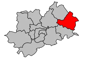 Kanton na mapě arrondissementu Chaumont