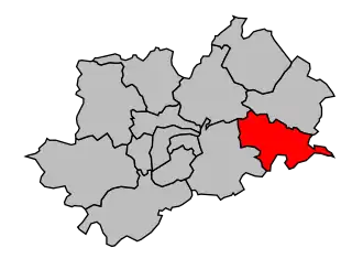 Kanton na mapě arrondissementu Chaumont