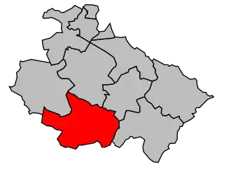 Kanton na mapě arrondissementu Saint-Dizier