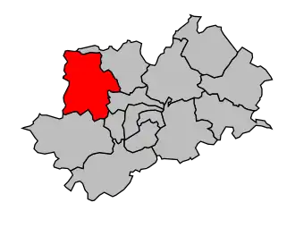 Kanton na mapě arrondissementu Chaumont