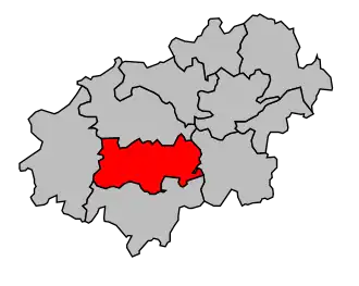 Kanton na mapě arrondissementu Langres