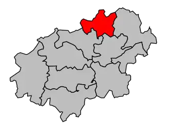 Kanton na mapě arrondissementu Langres