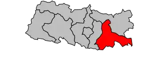 Kanton na mapě arrondissementu Château-Gontier