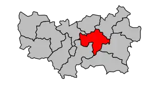 Kanton na mapě arrondissementu Mayenne