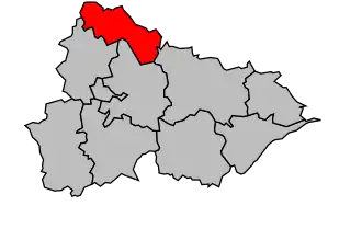 Kanton na mapě arrondissementu Lunéville