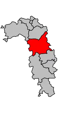 Kanton na mapě arrondissementu Briey