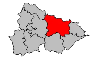 Kanton na mapě arrondissementu Lunéville