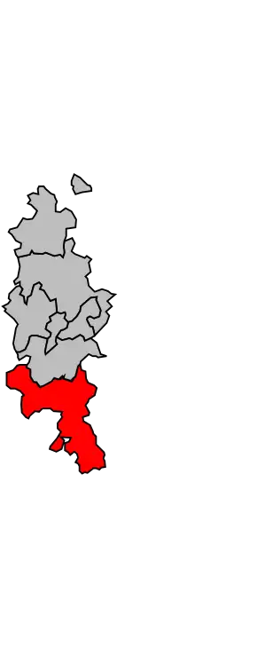 Kanton na mapě arrondissementu Toul