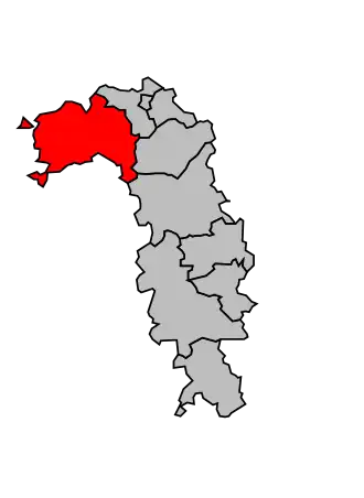 Kanton na mapě arrondissementu Briey