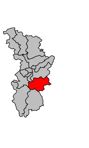 Kanton na mapě arrondissementu Nancy