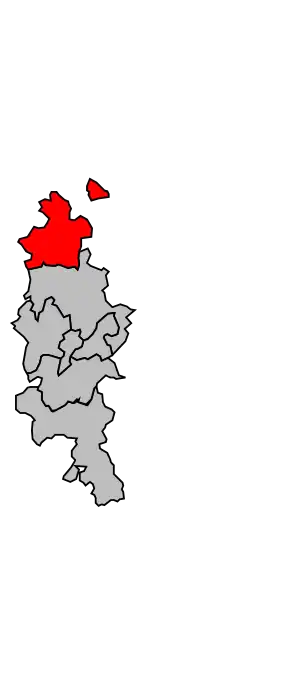 Kanton na mapě arrondissementu Toul