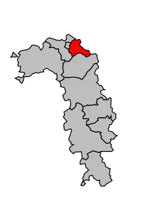 Kanton na mapě arrondissementu Briey