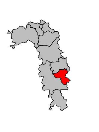 Kanton na mapě arrondissementu Briey