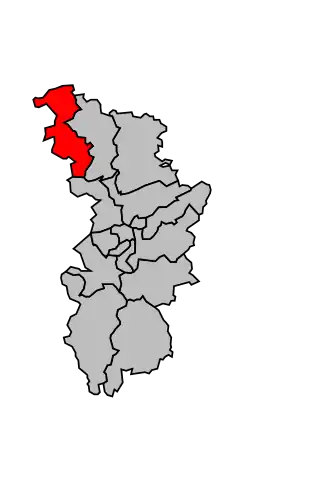 Kanton na mapě arrondissementu Nancy