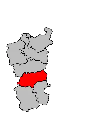 Kanton na mapě arrondissementu Commercy