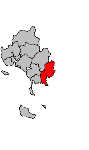 Kanton na mapě arrondissementu Lorient