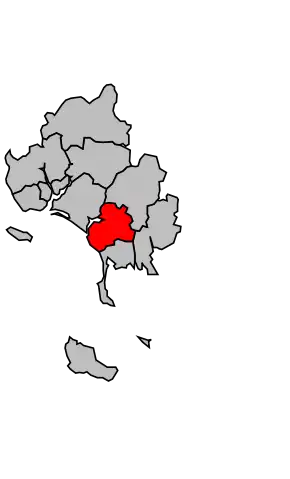 Kanton na mapě arrondissementu Lorient