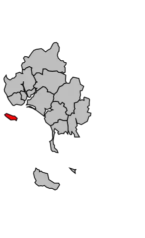 Kanton na mapě arrondissementu Lorient