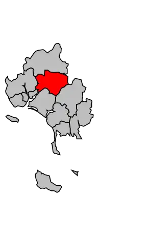 Kanton na mapě arrondissementu Lorient